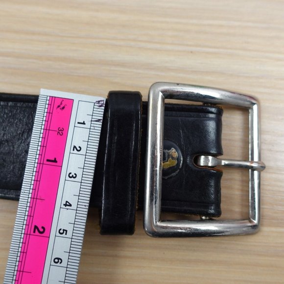 Belt‎ Mens Leather Black Buckle 44 Casual Adult Basic Dress Work Hand Crafted - Picture 8 of 12